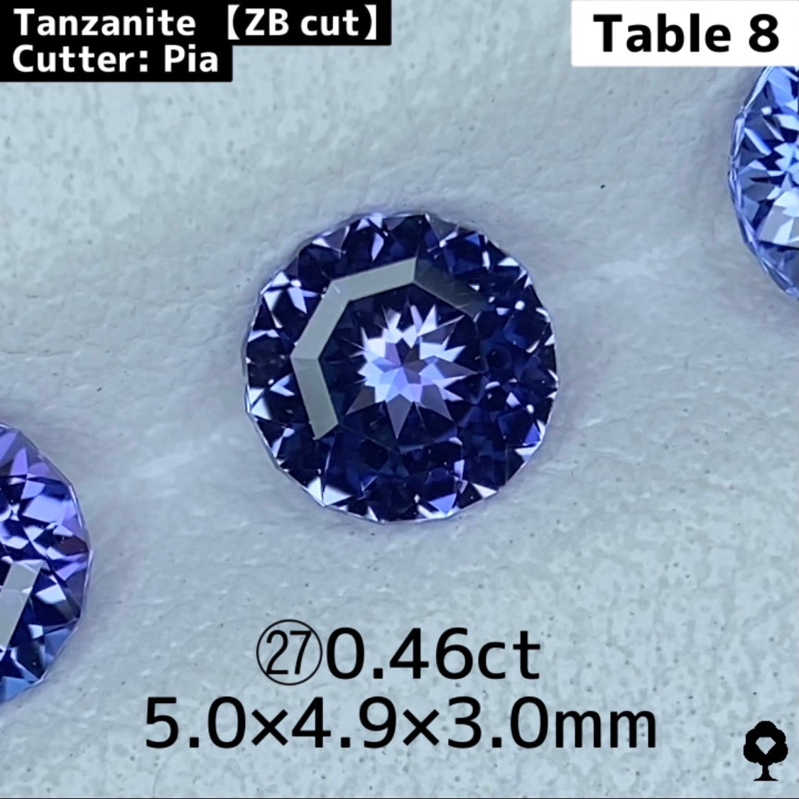 【ライブチャット抽選購入者専用】㉗ タンザナイト(4.9mm/Table 8 ZB Cut)0.46ct