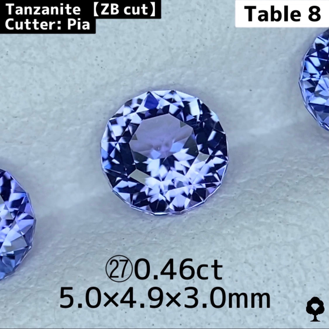 【ライブチャット抽選購入者専用】㉗ タンザナイト(4.9mm/Table 8 ZB Cut)0.46ct