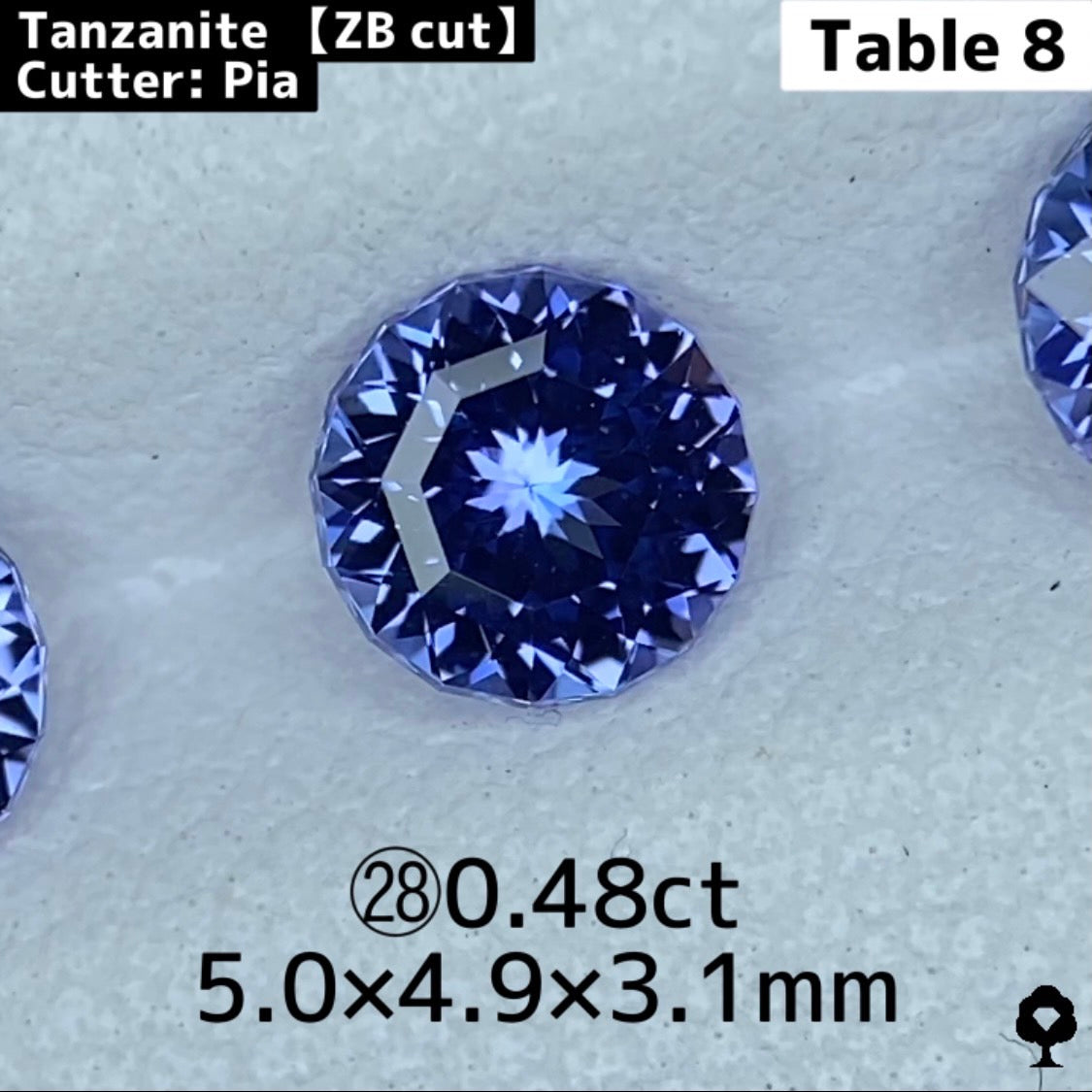 ご当選さま専用【プチプラ抽選販売】㉘ タンザナイト(4.9mm/Table 8 ZB Cut)0.48ct
