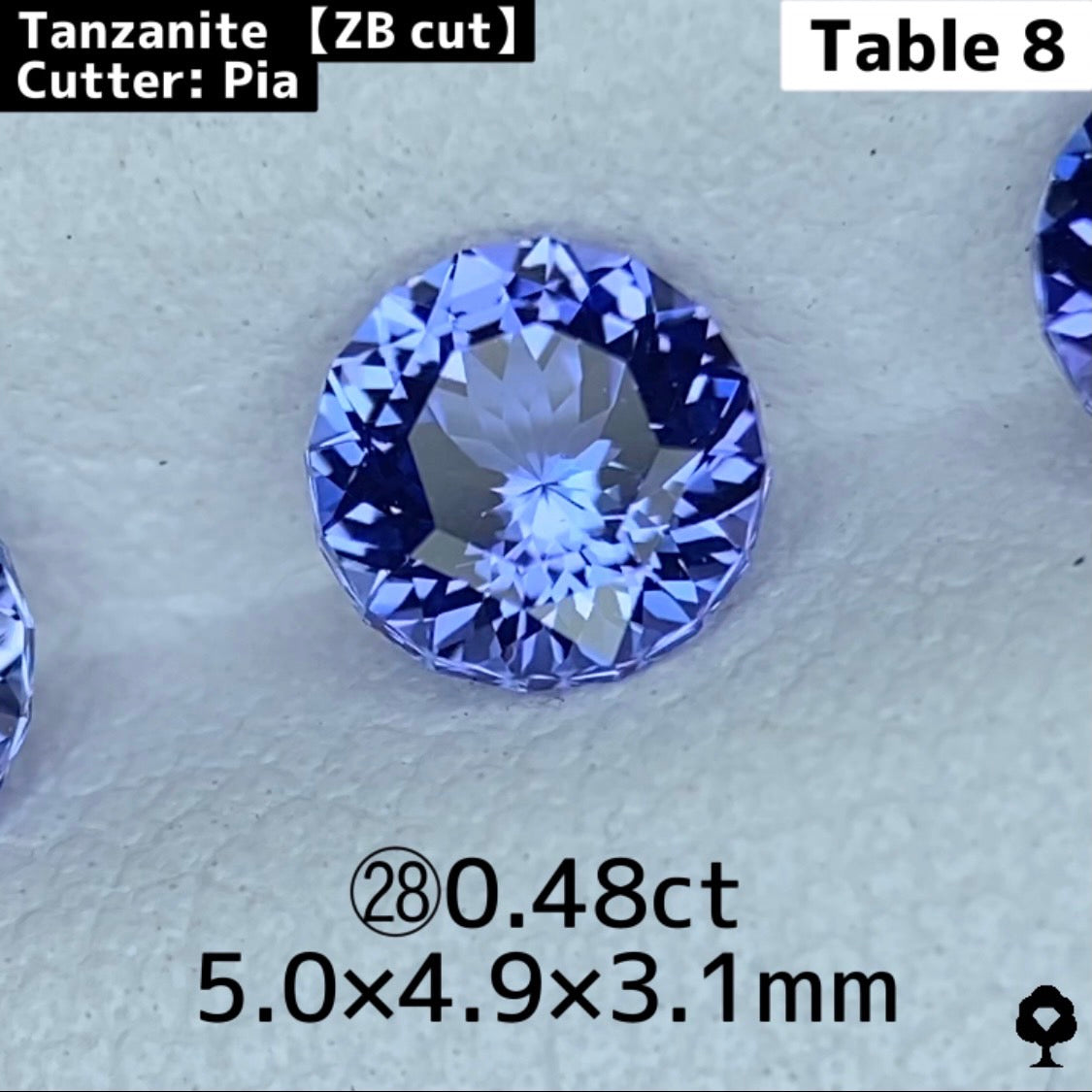 ご当選さま専用【プチプラ抽選販売】㉘ タンザナイト(4.9mm/Table 8 ZB Cut)0.48ct
