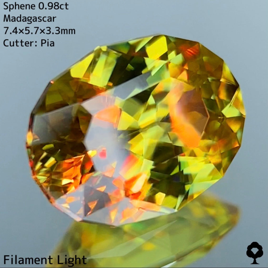 【高級プチプラ】スフェーン (ZB Cut) 0.98ct ZB cut