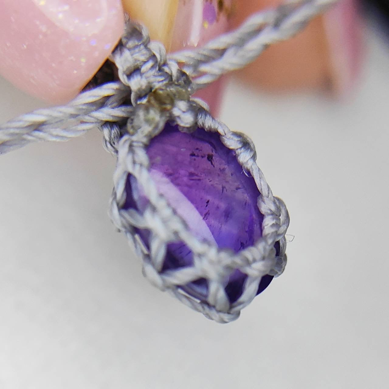 【watariさんマクラメ作品 ④】アメジスト2.84ct