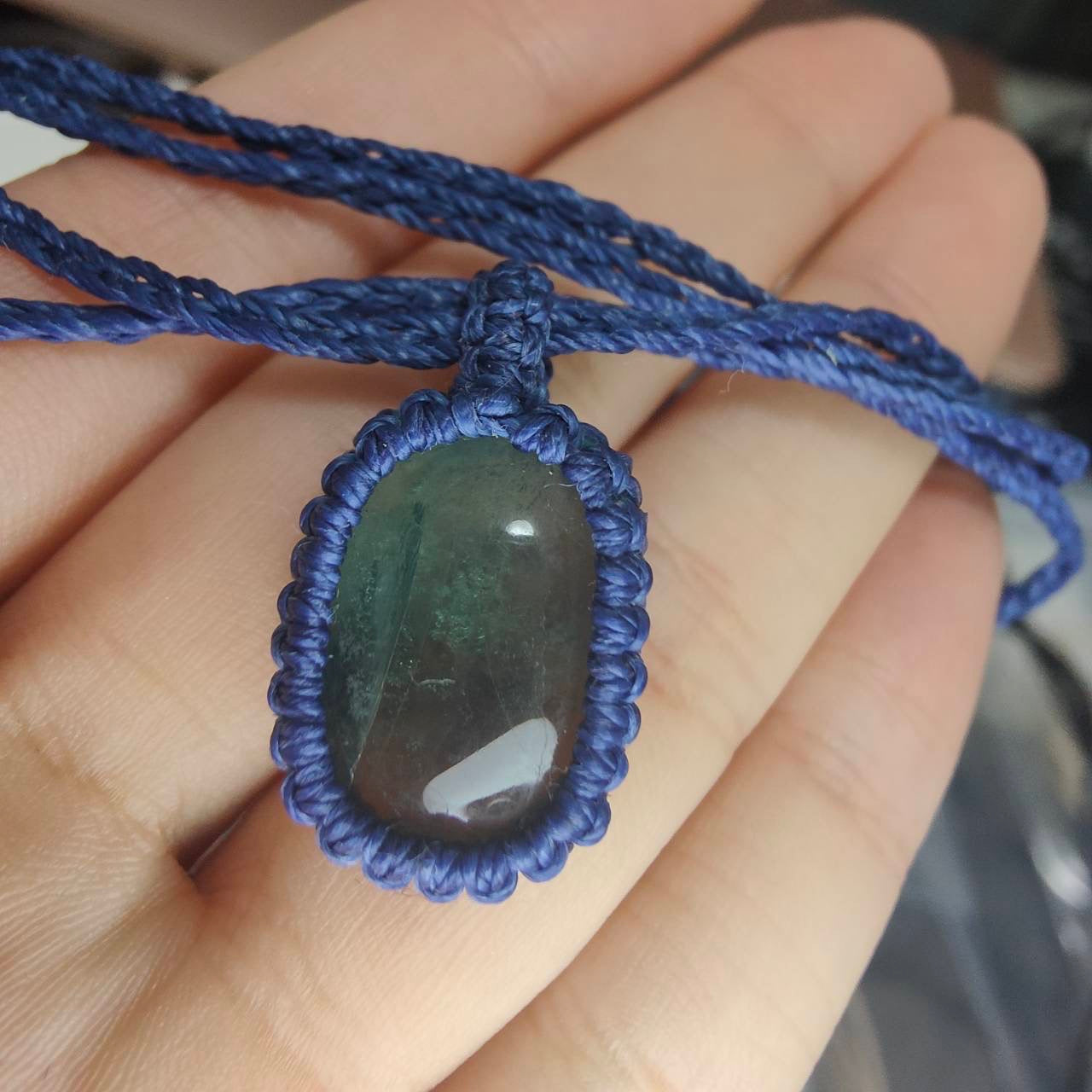 【watariさんマクラメ作品②】フローライト15.78ct