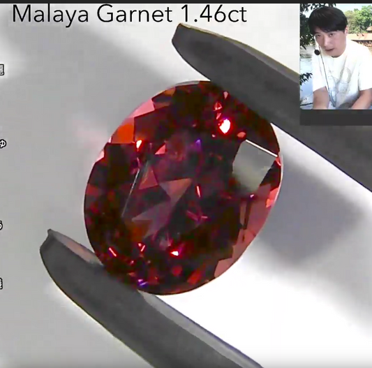 マラヤガーネット 1.46ct オーバル GemTreeヴィンテージ✨GemTreeLive 12/28(月)13:00~ご紹介商品💎🌳⚡️