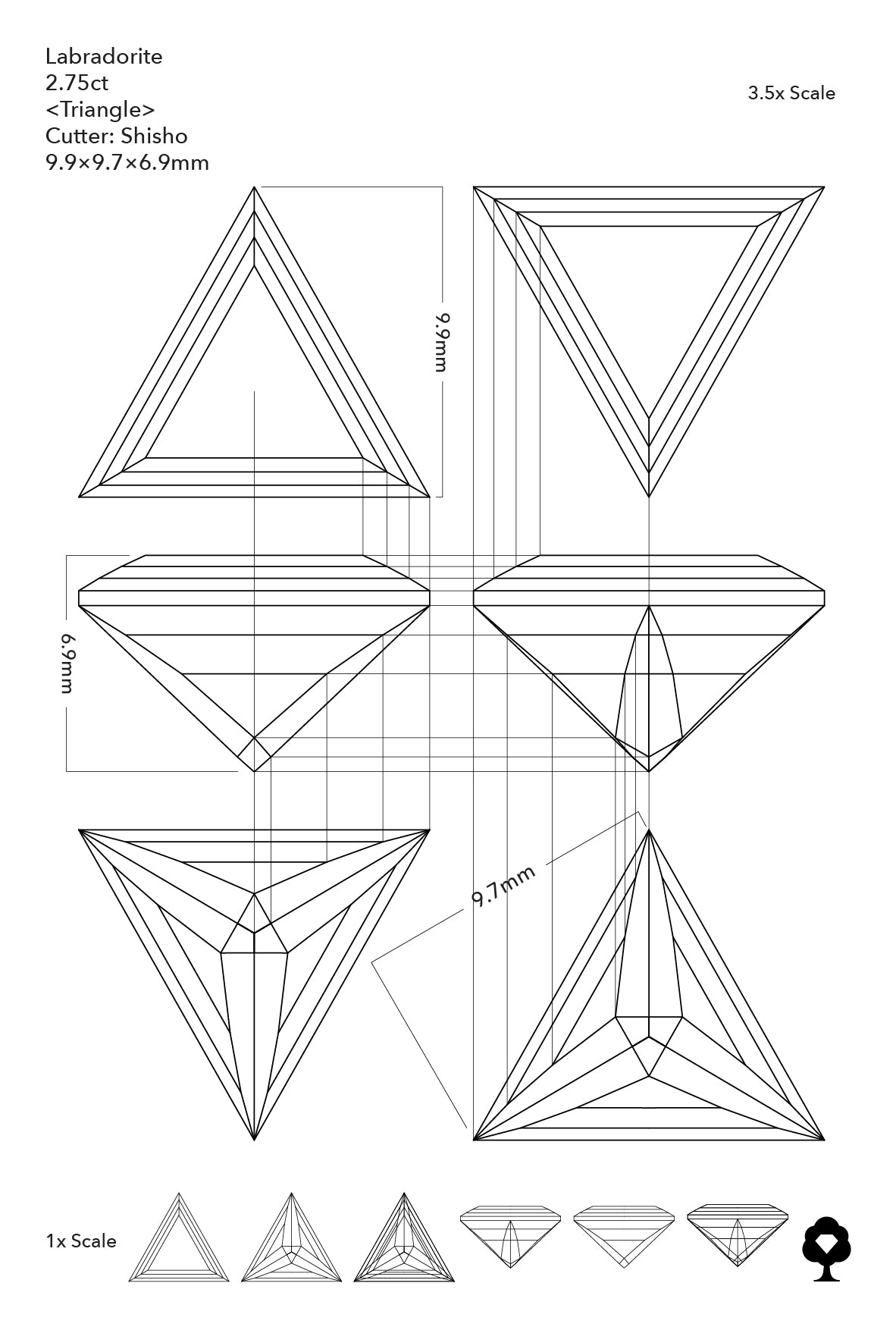 師匠作品“トライアングル”ラブラドライト2.75ct💎