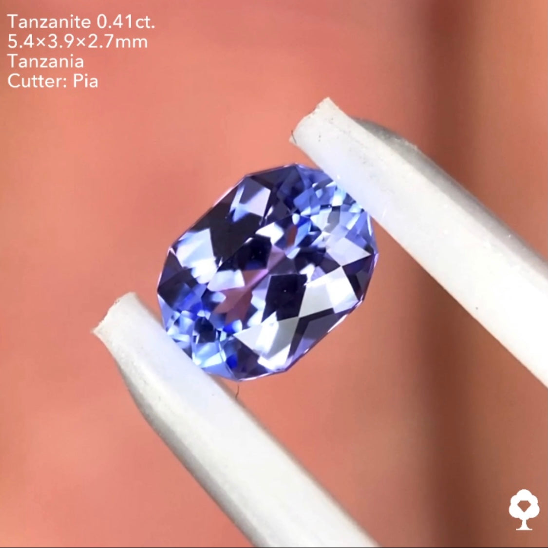 【本日21:00終了‼️】タンザナイト 0.41ct. ファンシーオーバル ピアッちゃん作品