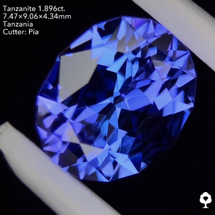 タンザナイト1.896ct. ファンシーオーバル ピアッちゃん作品