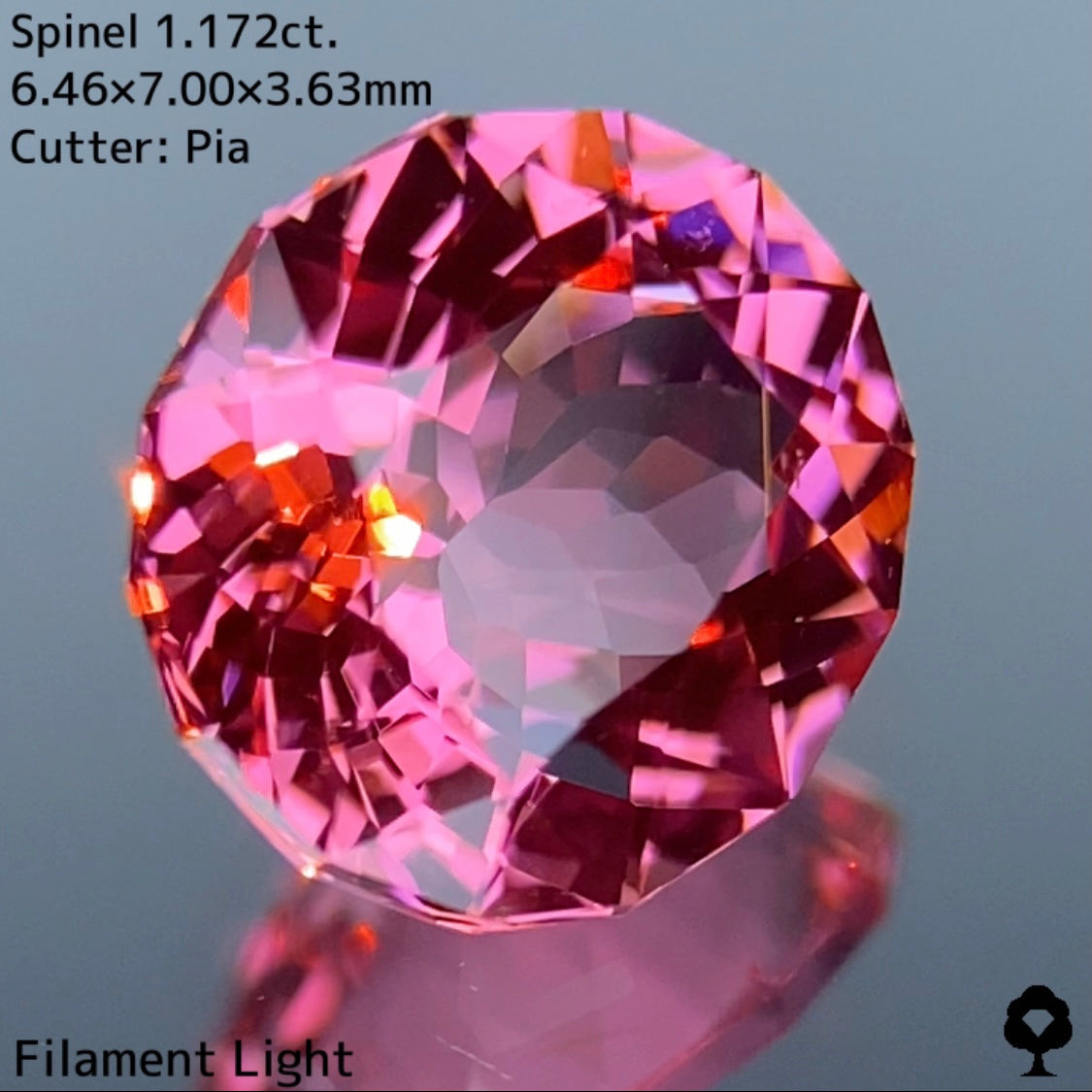 可愛いピンクの代表選手は可愛いバランスのファンシーオーバル★スピネル 1.172ct