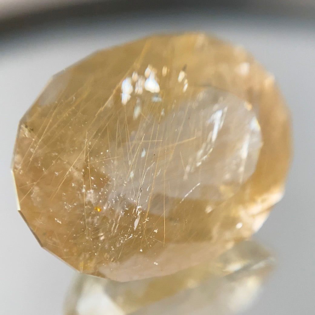 繊細なルチルが優しく美しい★ルチルクォーツ 12.66ct 師匠作品