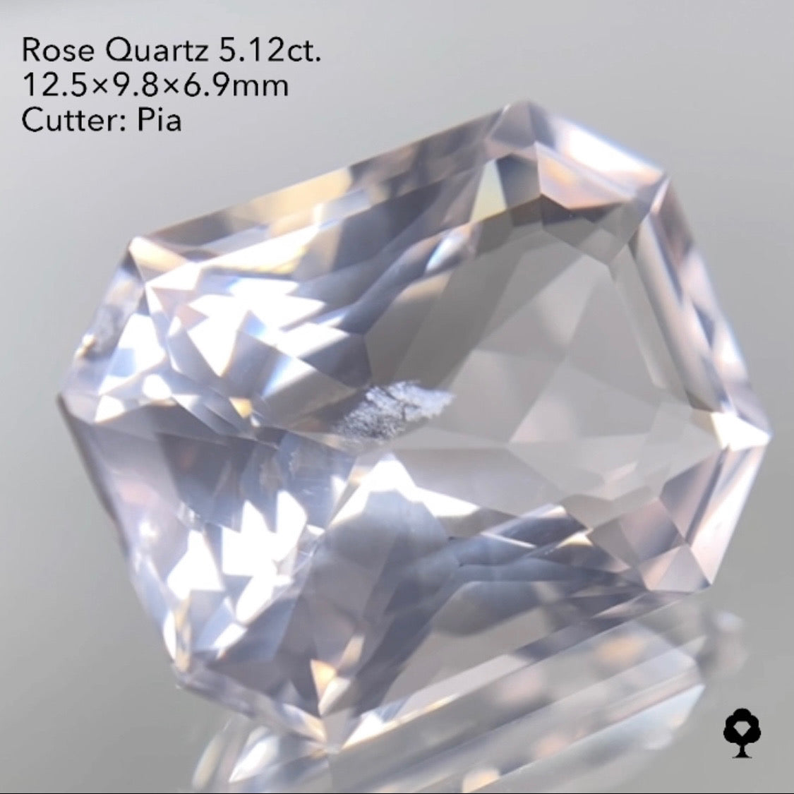 【SOLDOUT】ローズクォーツ5.12ct ピアッちゃん作品 2/22チャットオークション