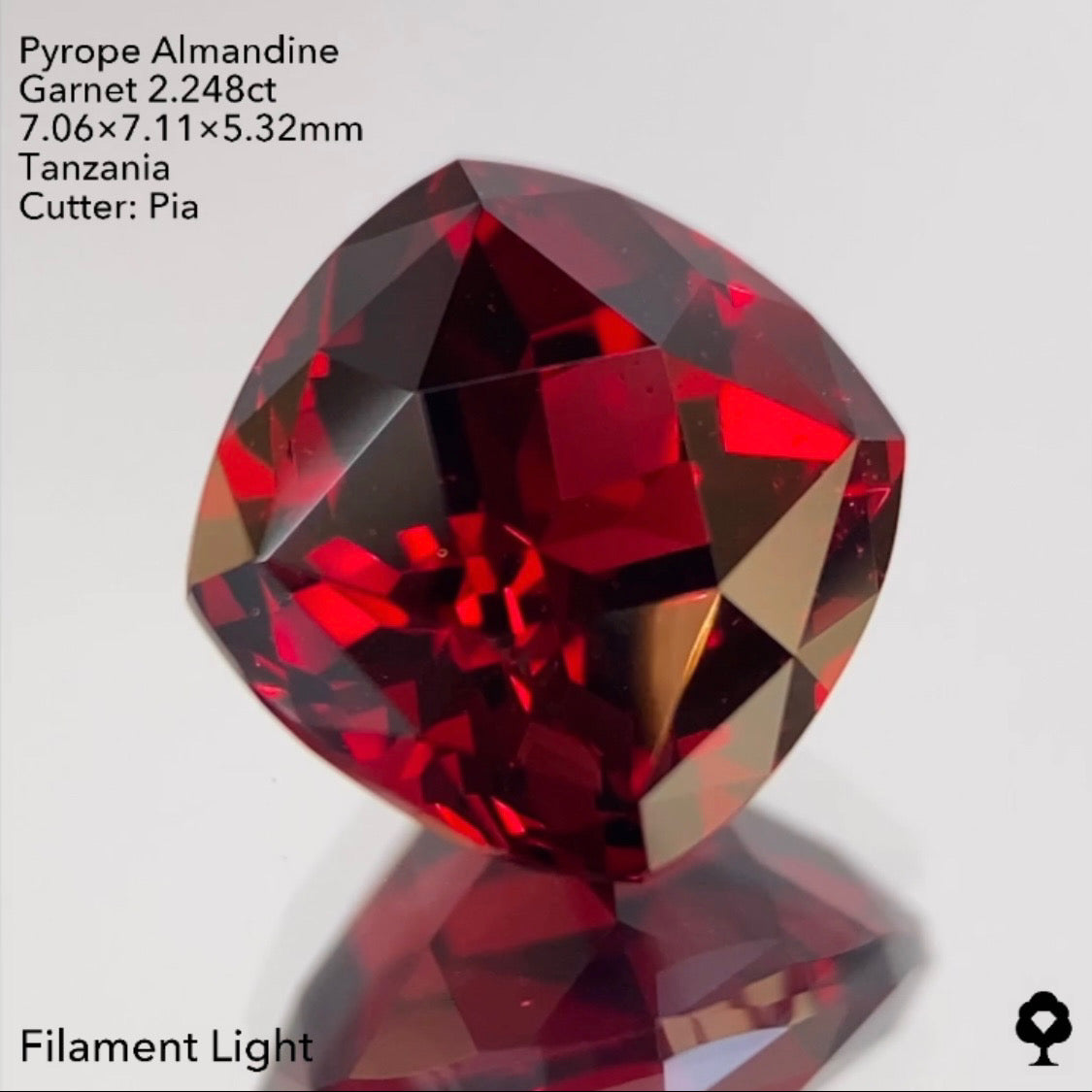 【個展特別オークション】パイロープアルマンディンガーネット2.248ct