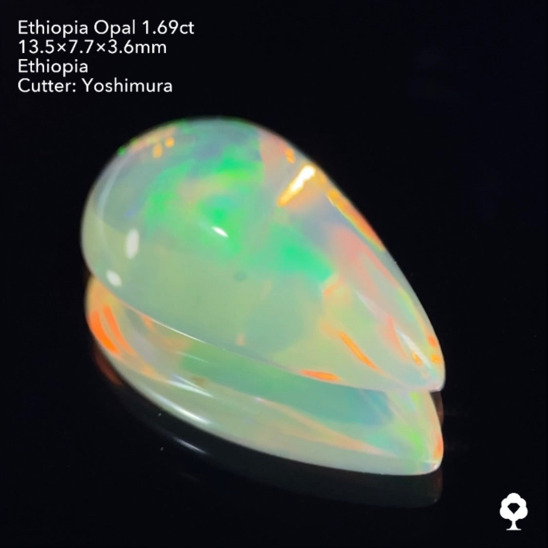 【サイレンタイムセール】水面のようなハニカムと揺らめく遊色★エチオピアオパール1.69ct 吉村作品 4/4Live配信