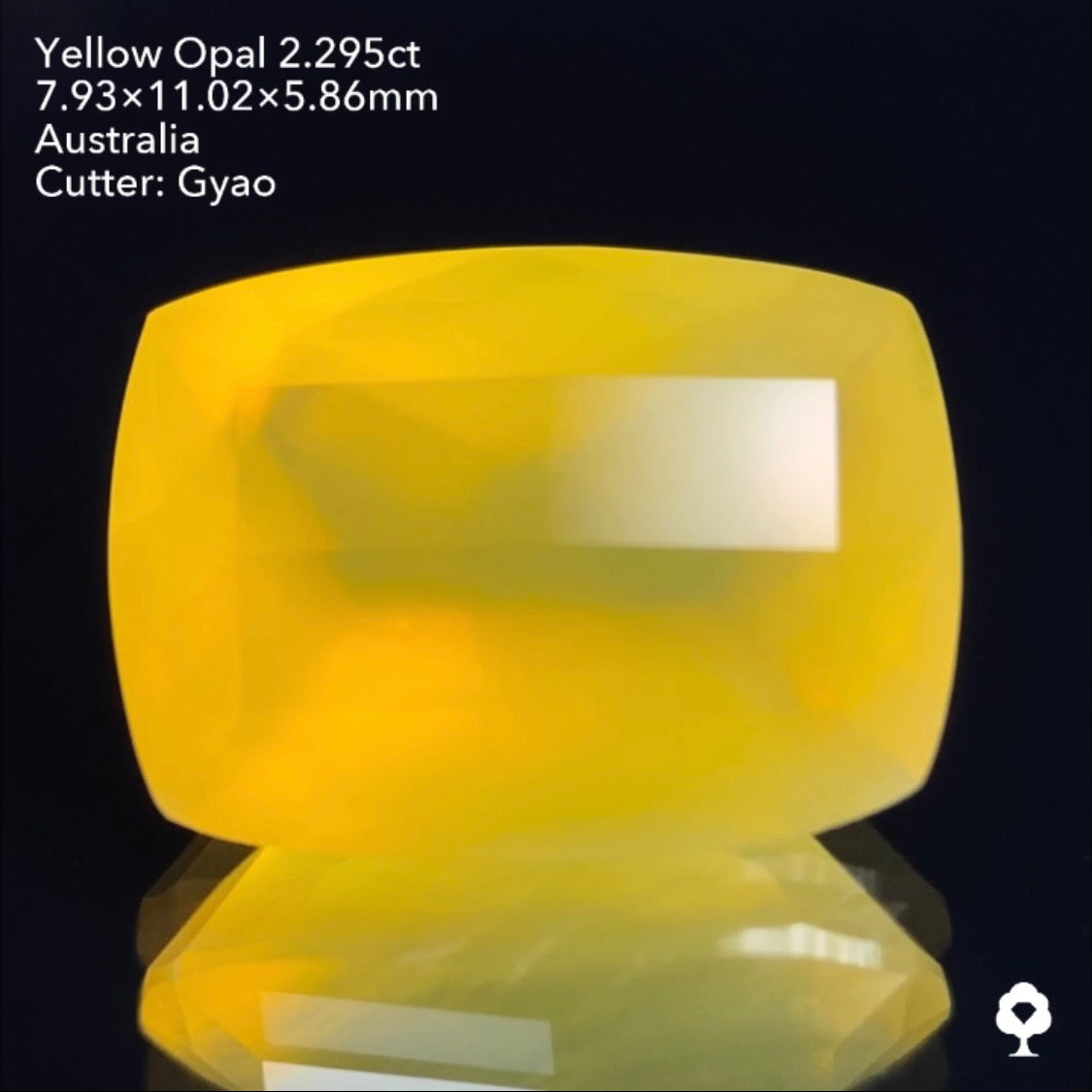 【SOLD OUT】優しいパプリカカラーの変則キューブカット★イエローオパール2.295ct ゲオちゃん作品