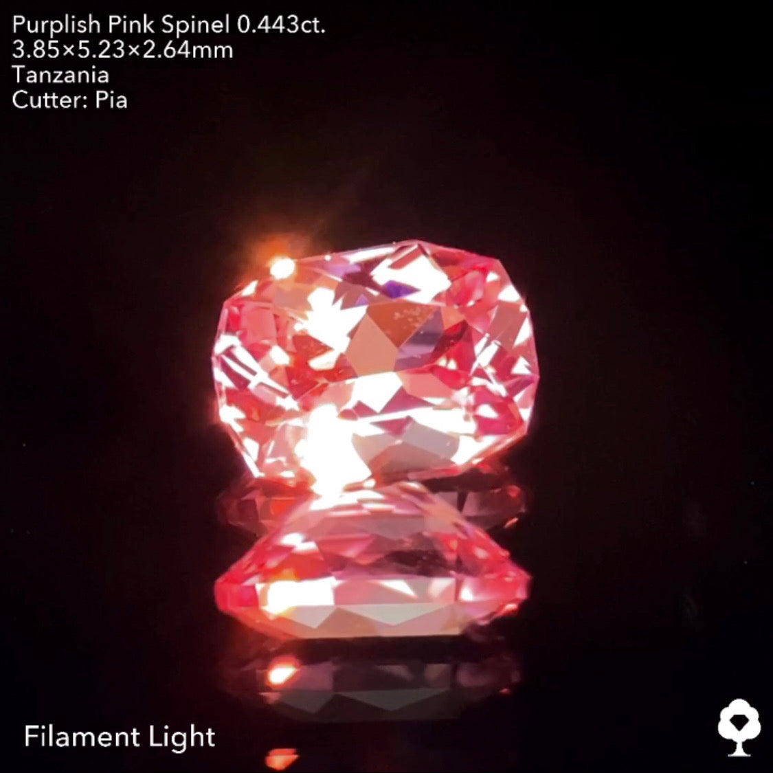 【お客さま専用】鮮やかなピンクと強い輝きが可愛すぎる★パープリッシュピンクスピネル0.443ct. ピアッちゃん作品