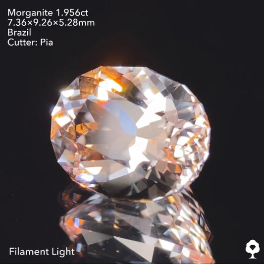 5/3(火) 22:00終了!【24時間リレー1円オークション】ニュアンスピンクの強い煌めき★モルガナイト1.956ct