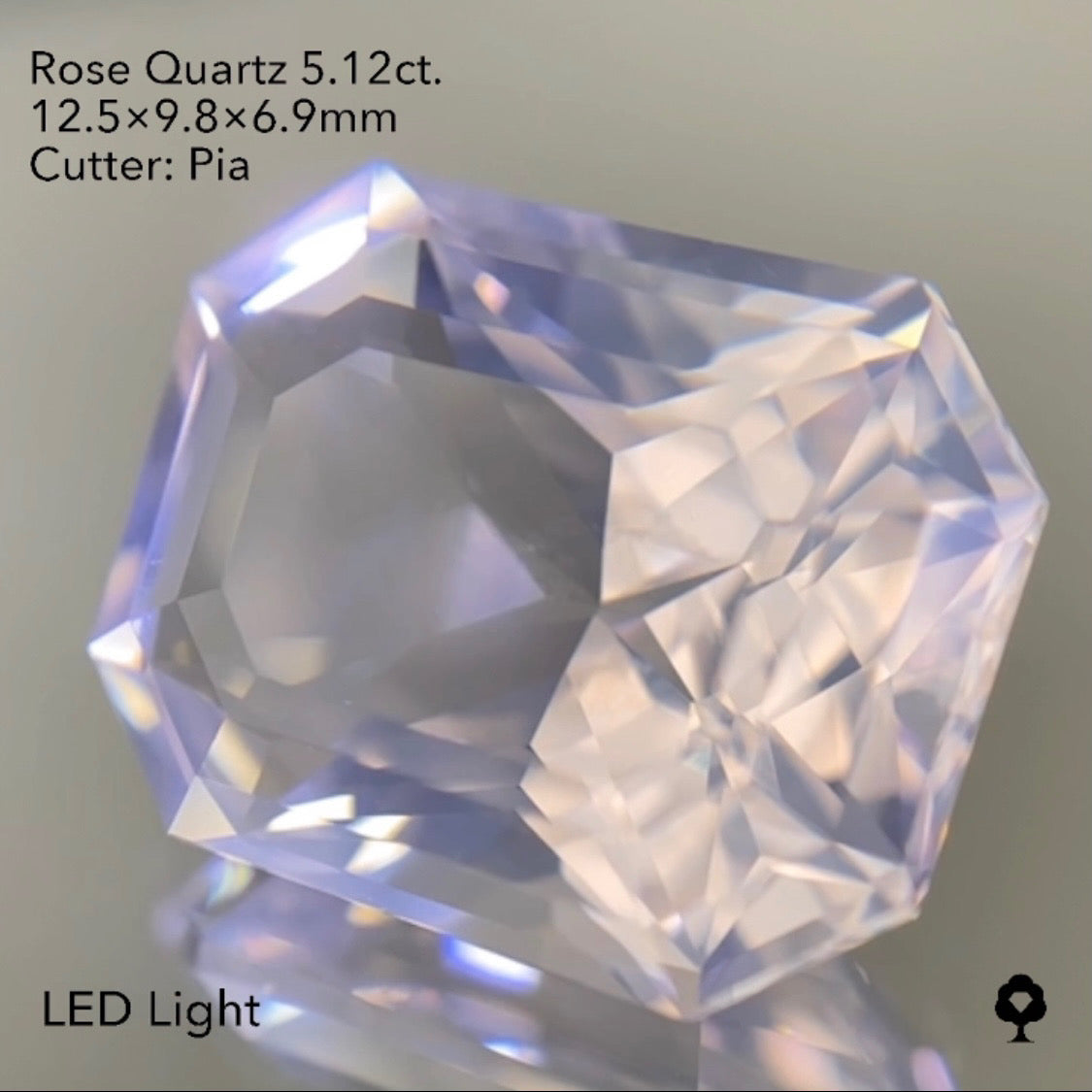 【SOLDOUT】ローズクォーツ5.12ct ピアッちゃん作品 2/22チャットオークション