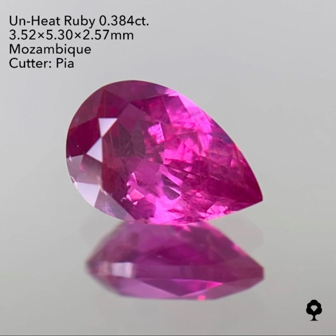 【SOLD OUT】★ゲームオーバーのたびに安くなる逆オークション★非加熱ルビー0.384ct ピアッちゃん作品 4/3 サイレンGAME配信