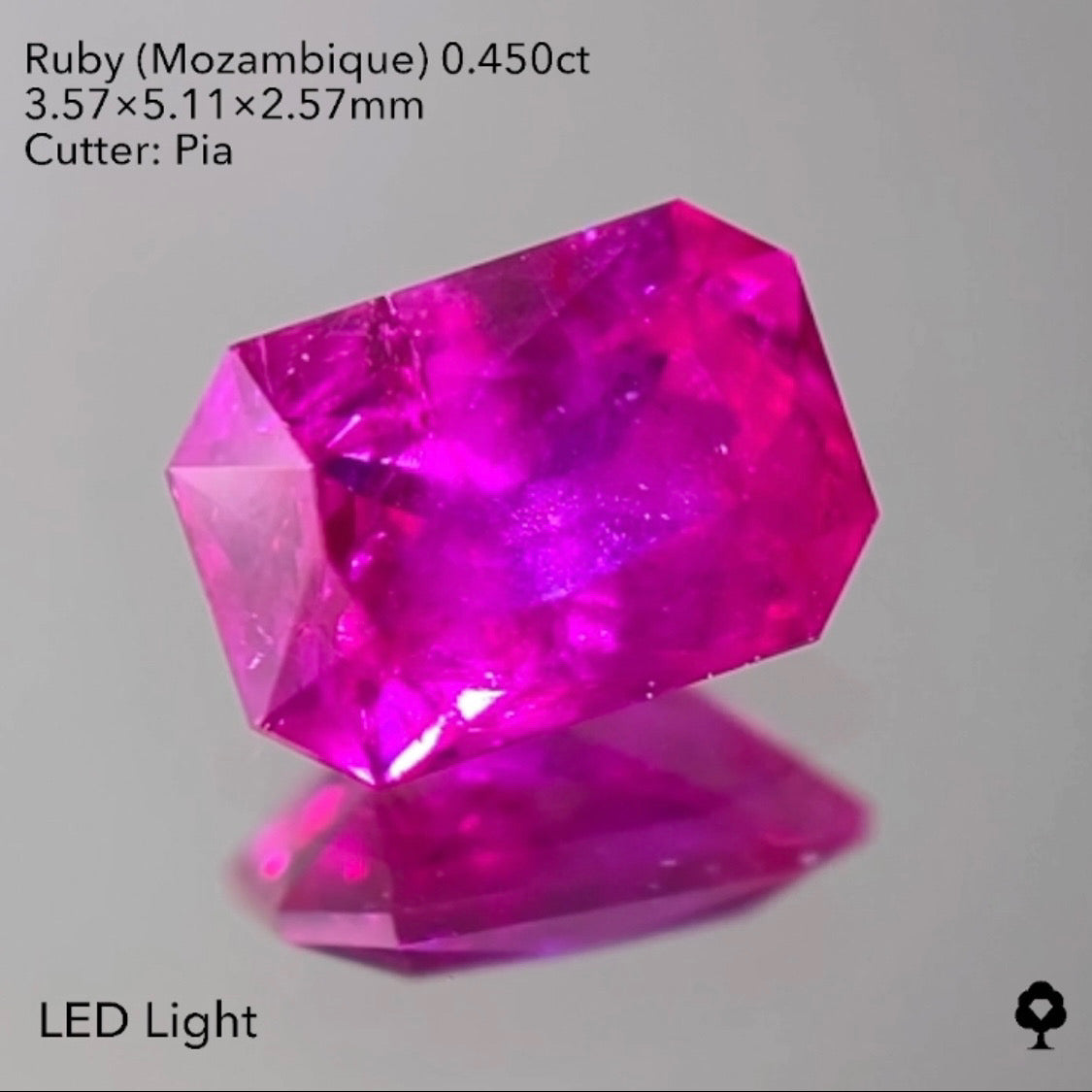 ★30分オークション★【21:40終了】美色とインクルの雰囲気が最高★ルビー0.450ct ピアッちゃん作品