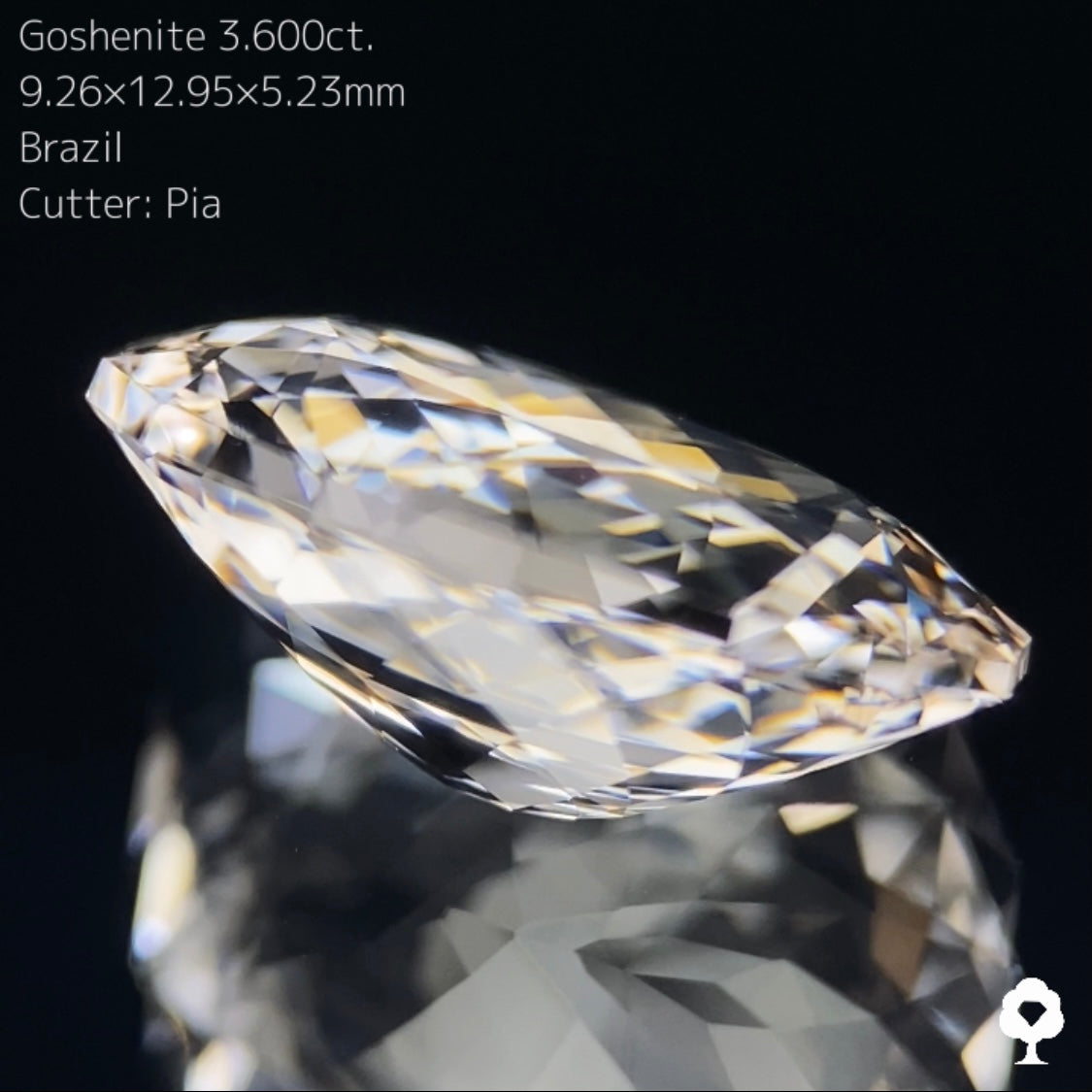 最高のクラリティから放たれる凄まじい輝きの抜群カット★ゴッシェナイト3.600ct ピアッちゃん作品