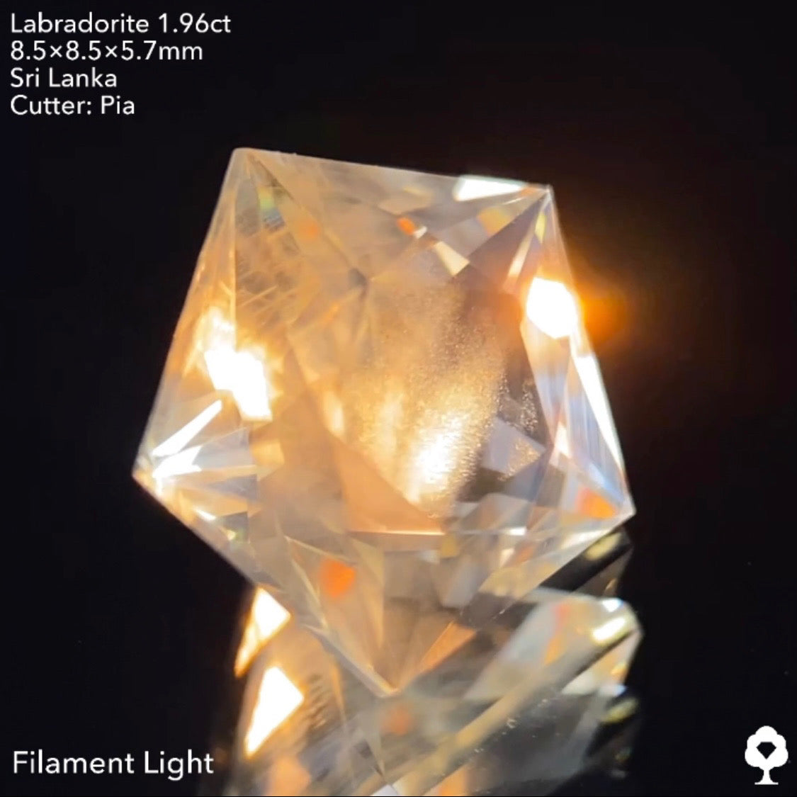 シラー渦巻くお星さまペンタゴン★ラブラドライト1.96ct ピアッちゃん作品