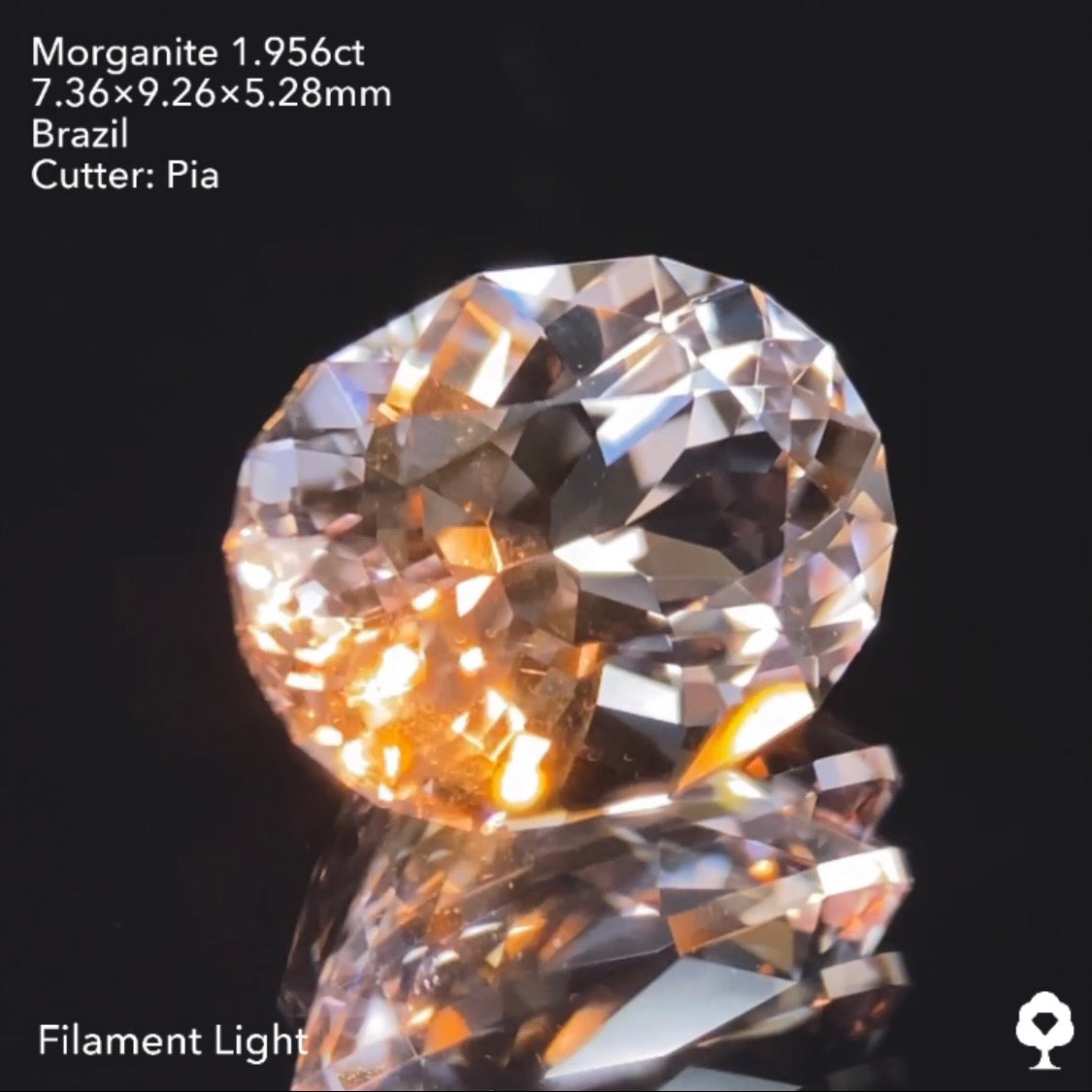 5/3(火) 22:00終了!【24時間リレー1円オークション】ニュアンスピンクの強い煌めき★モルガナイト1.956ct