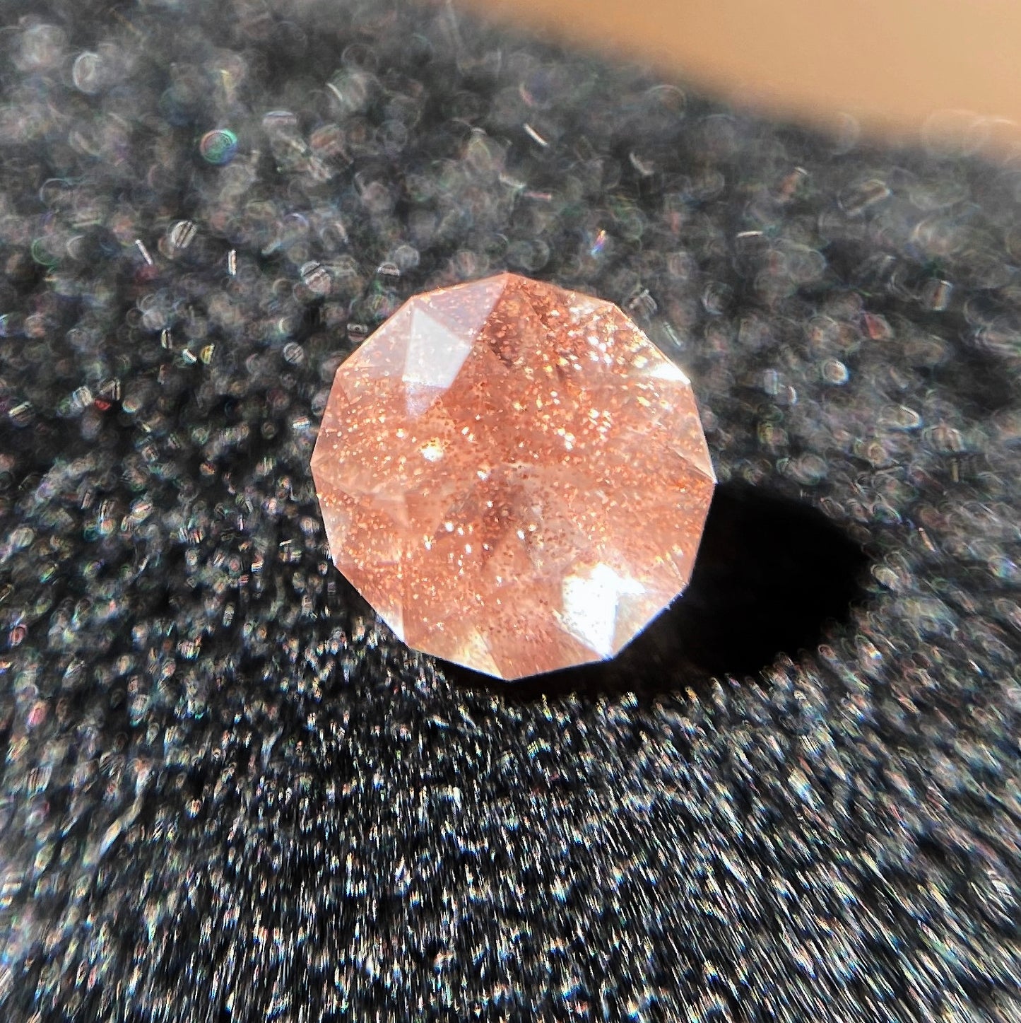 💖お待たせしました❣️ファンシーラウンドのオレゴンサンストーン0.37ct☀️💎ピアッちゃん作品【4/30チハルーム】GW特別価格❣️