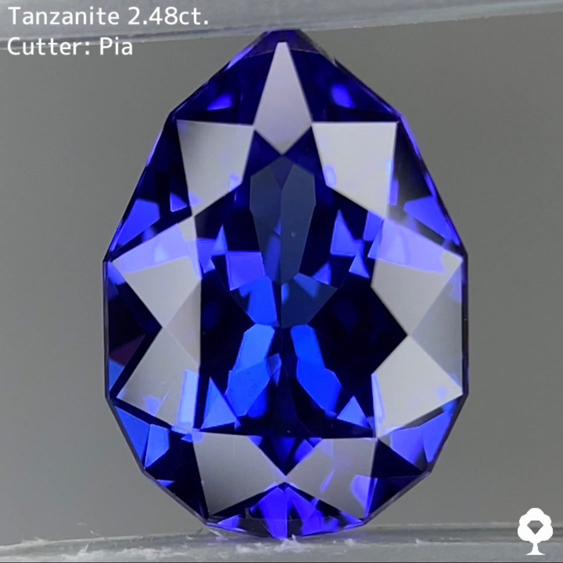 【お客さま専用】色の濃厚さ鮮やかさがたまらないぷっくりファンシーペアシェイプ★タンザナイト 2.478ct ピアッちゃん作品★インスタゲリラLive1400記念価格★