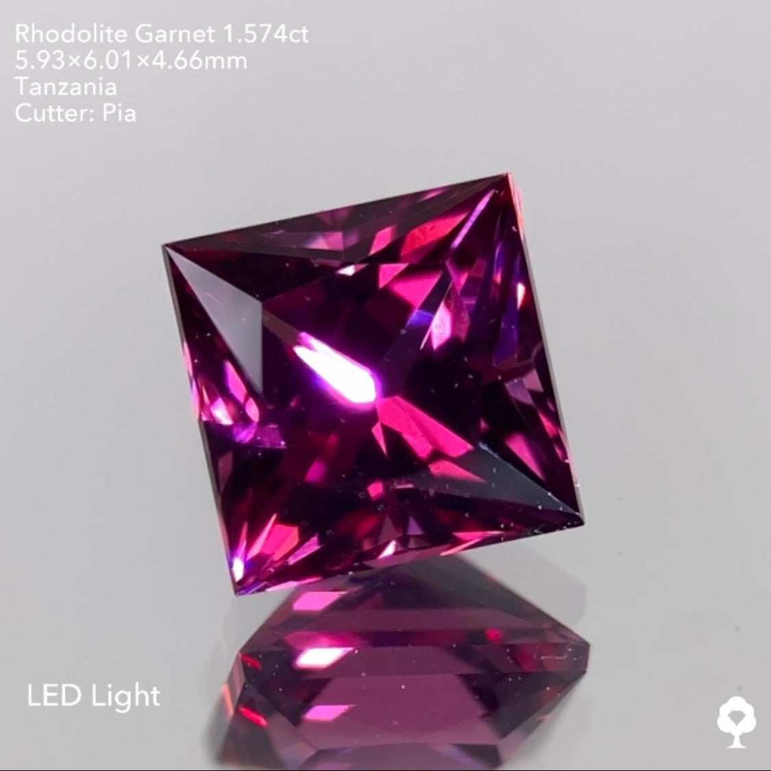 【交渉成立・専用ページ】【GTJウェブサイト個展プライス】ローズピンクの輝きが止まらないプリンセス★ロードライトガーネット1.574ct ピアッちゃん作品