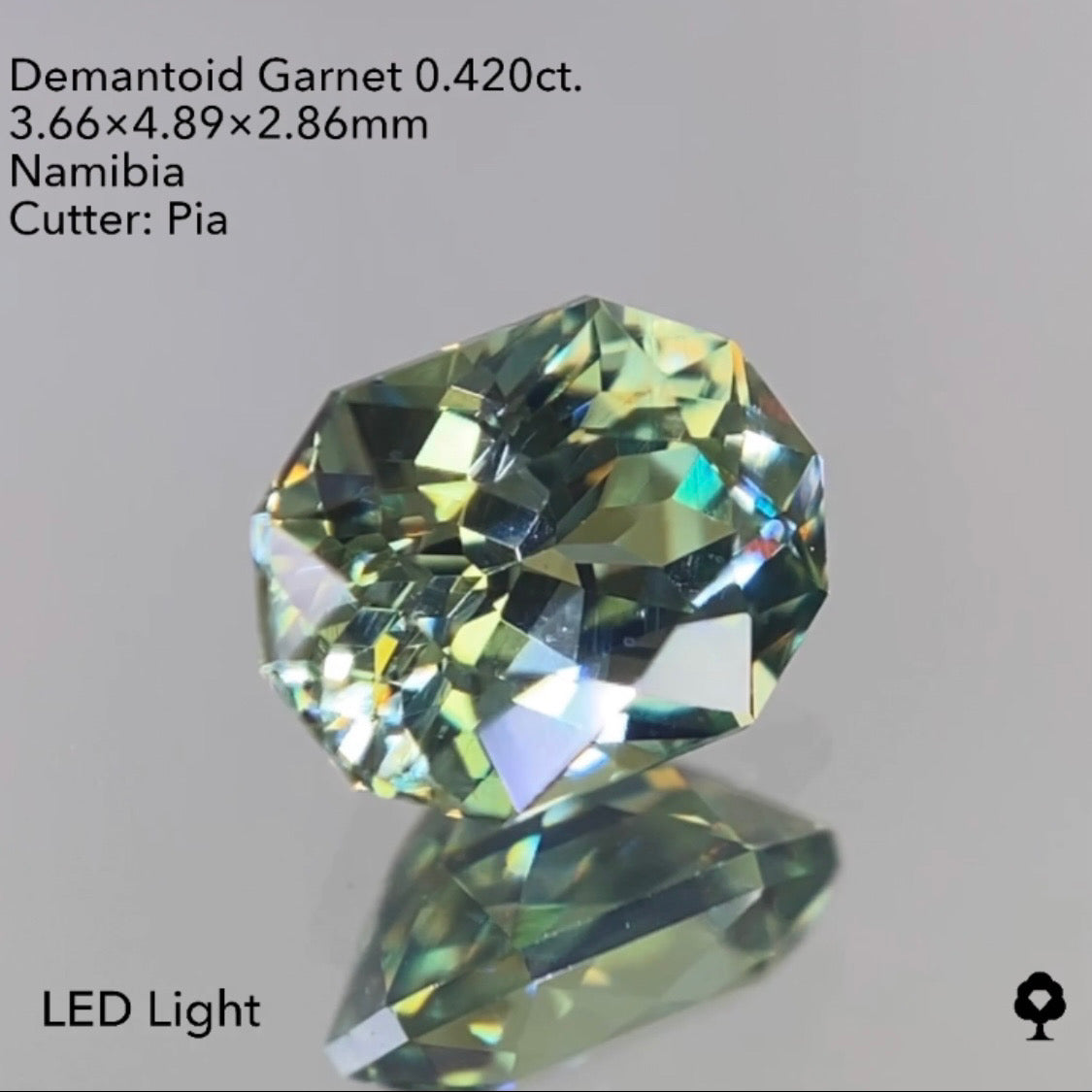 【SOLD OUT】ナミビアデマントイドガーネット0.420ct ピアッちゃん作品 4/4チャットオークション