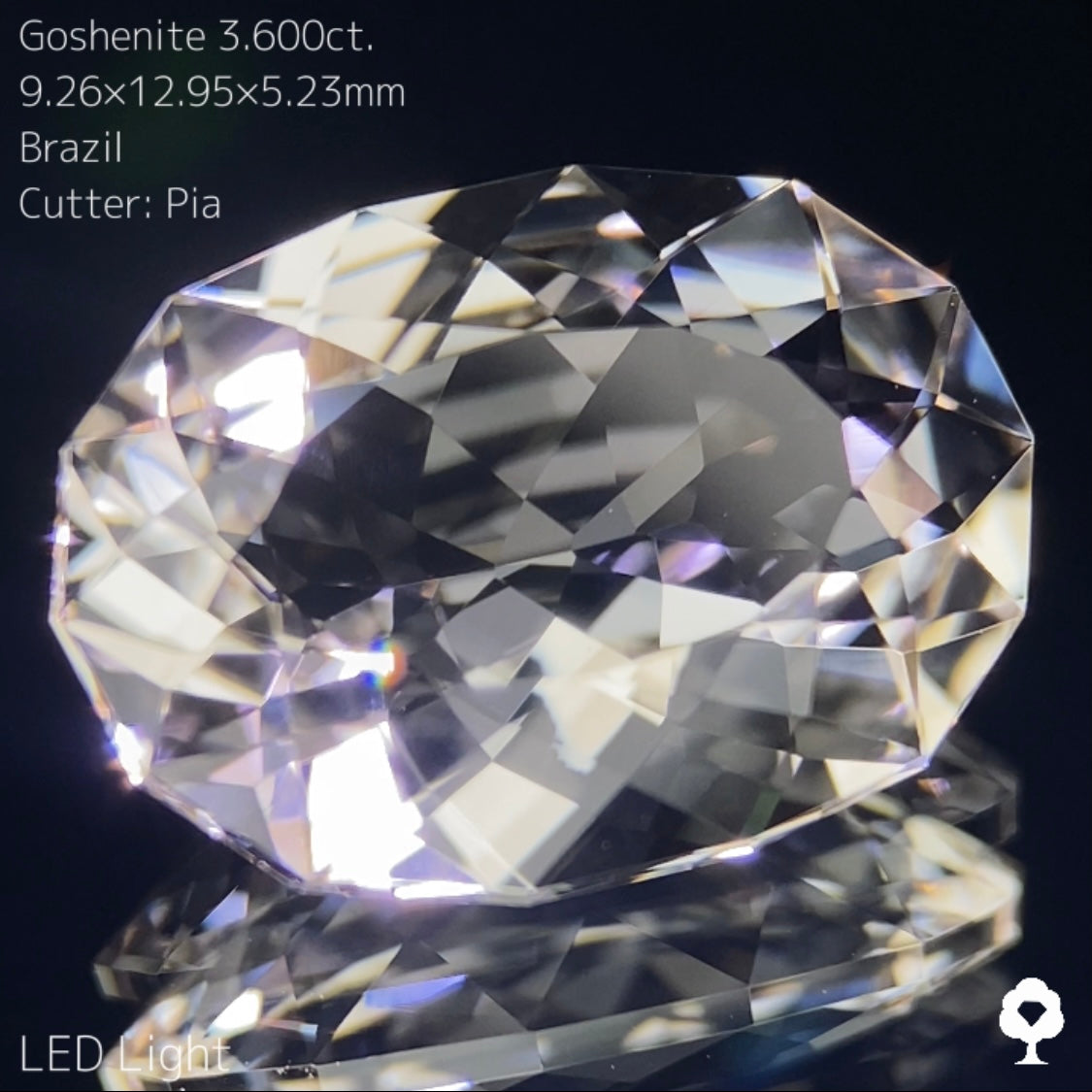 最高のクラリティから放たれる凄まじい輝きの抜群カット★ゴッシェナイト3.600ct ピアッちゃん作品