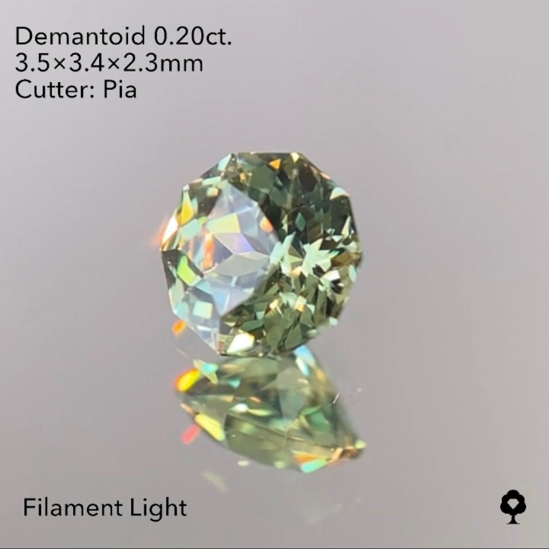 【SOLD OUT】ナミビアデマントイドガーネット0.20ct ピアッちゃん作品 1/29Liveご紹介作品