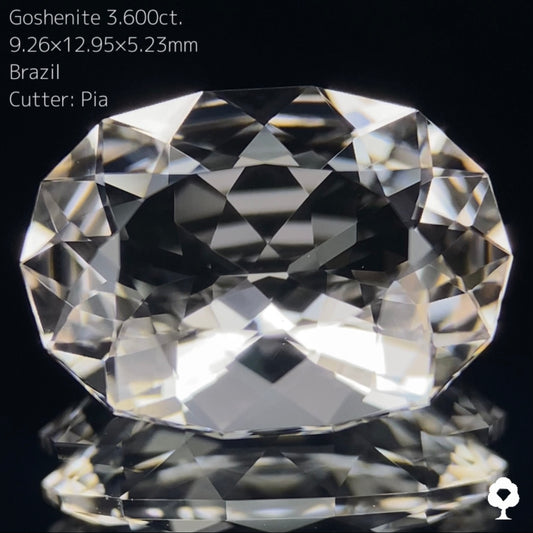 最高のクラリティから放たれる凄まじい輝きの抜群カット★ゴッシェナイト3.600ct ピアッちゃん作品