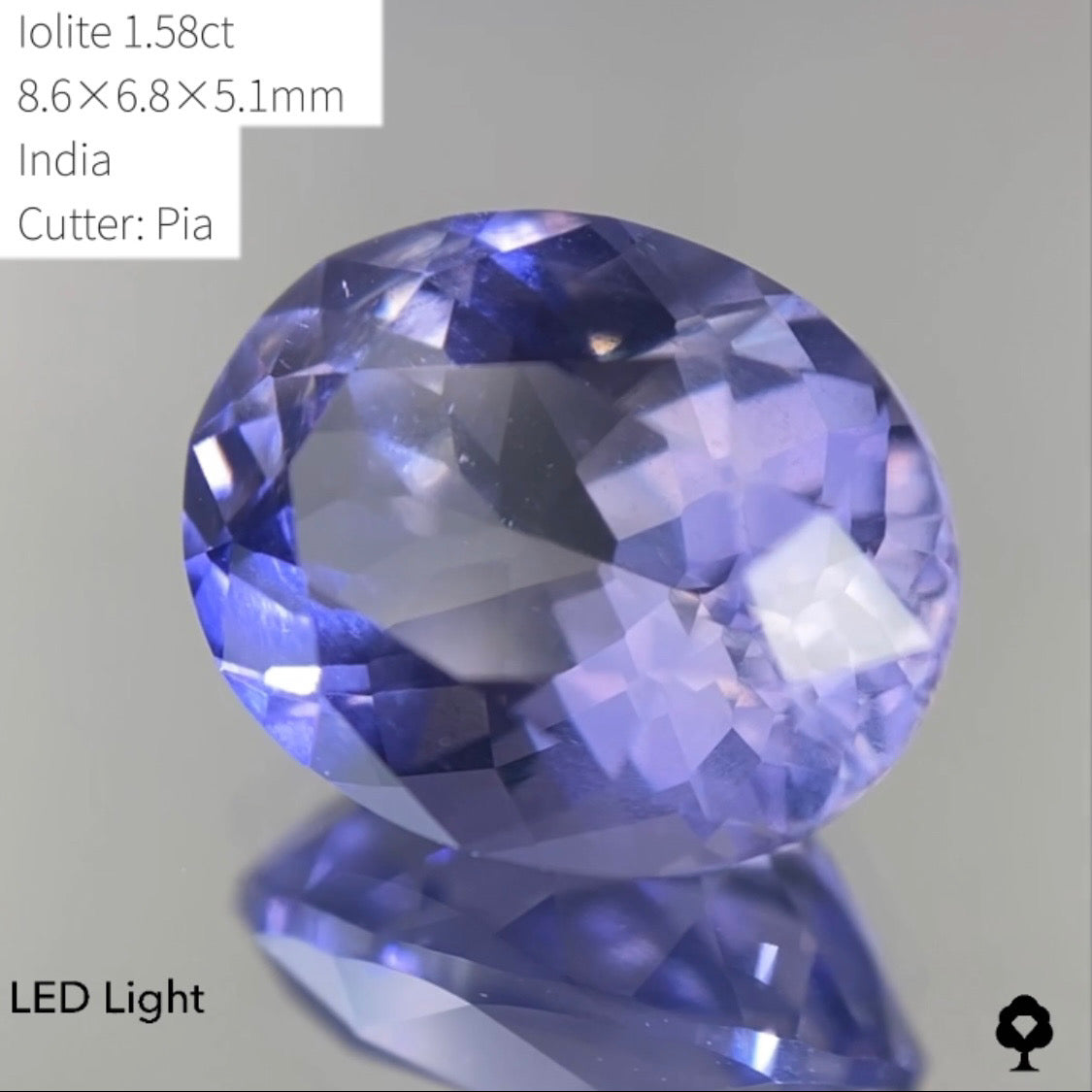 【SOLD OUT】★ゲームオーバーのたびに安くなる逆オークション★アイオライト1.58ct ピアッちゃん作品 4/3サイレンGAME配信