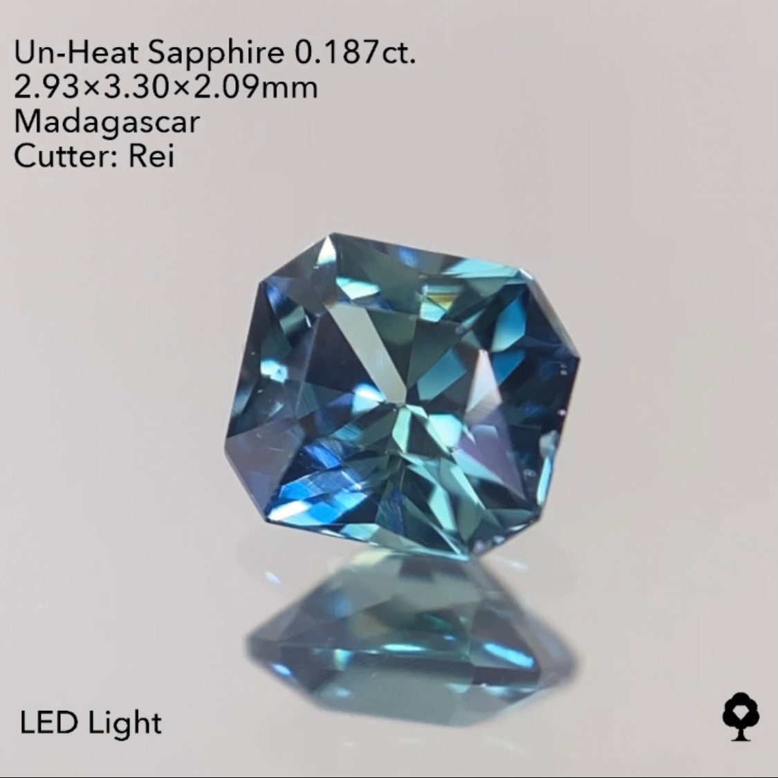 【SOLD OUT】非加熱サファイア0.187ct ピアッちゃん作品 3/24チャットオークション 2ZBご利用価格