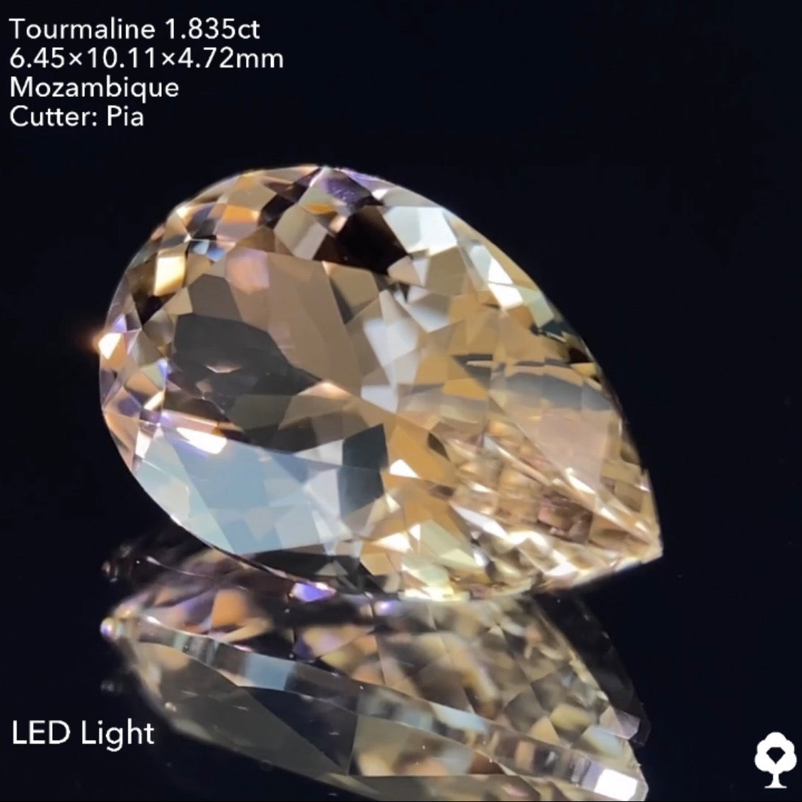 【サイレン配信逆オークション】モードな美色の王道ペアシェイプ★ブラウニッシュライトピンクトルマリン1.835ct ピアッちゃん作品