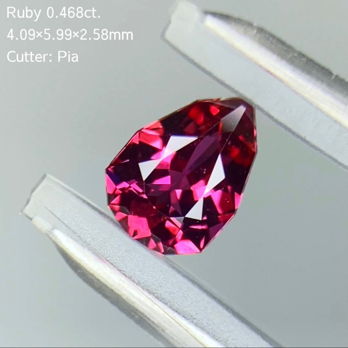 【お客さま専用】タイ産ルビー0.468ct★ピアッちゃん作品