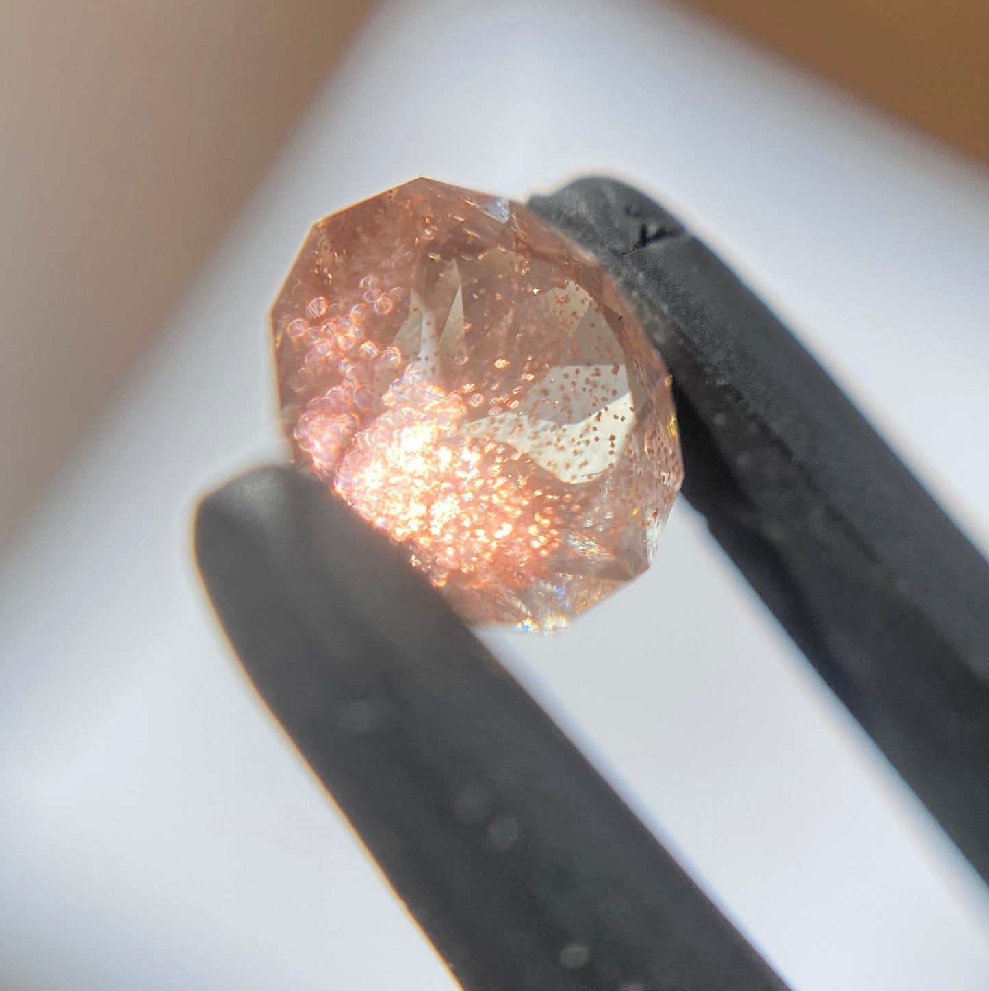 💖お待たせしました❣️ファンシーラウンドのオレゴンサンストーン0.37ct☀️💎ピアッちゃん作品【4/30チハルーム】GW特別価格❣️