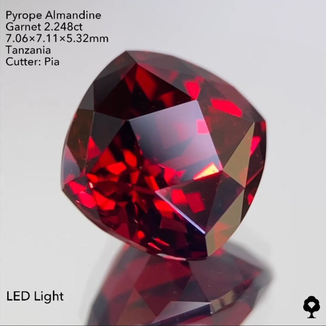 【個展特別オークション】パイロープアルマンディンガーネット2.248ct