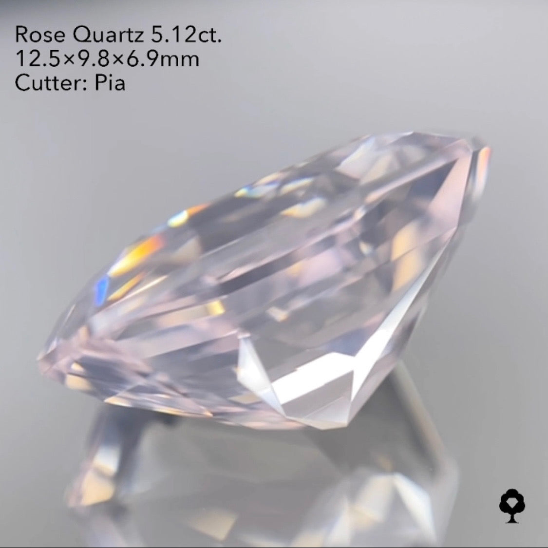 【SOLDOUT】ローズクォーツ5.12ct ピアッちゃん作品 2/22チャットオークション