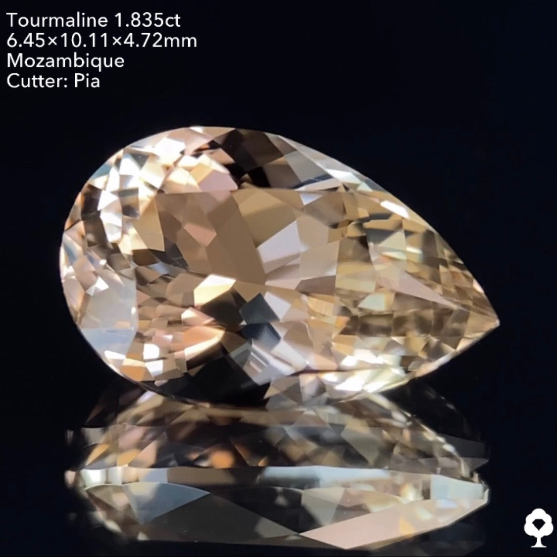 【サイレン配信逆オークション】モードな美色の王道ペアシェイプ★ブラウニッシュライトピンクトルマリン1.835ct ピアッちゃん作品
