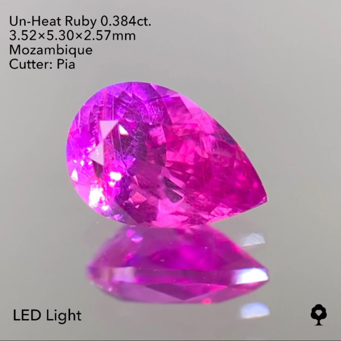 【SOLD OUT】★ゲームオーバーのたびに安くなる逆オークション★非加熱ルビー0.384ct ピアッちゃん作品 4/3 サイレンGAME配信