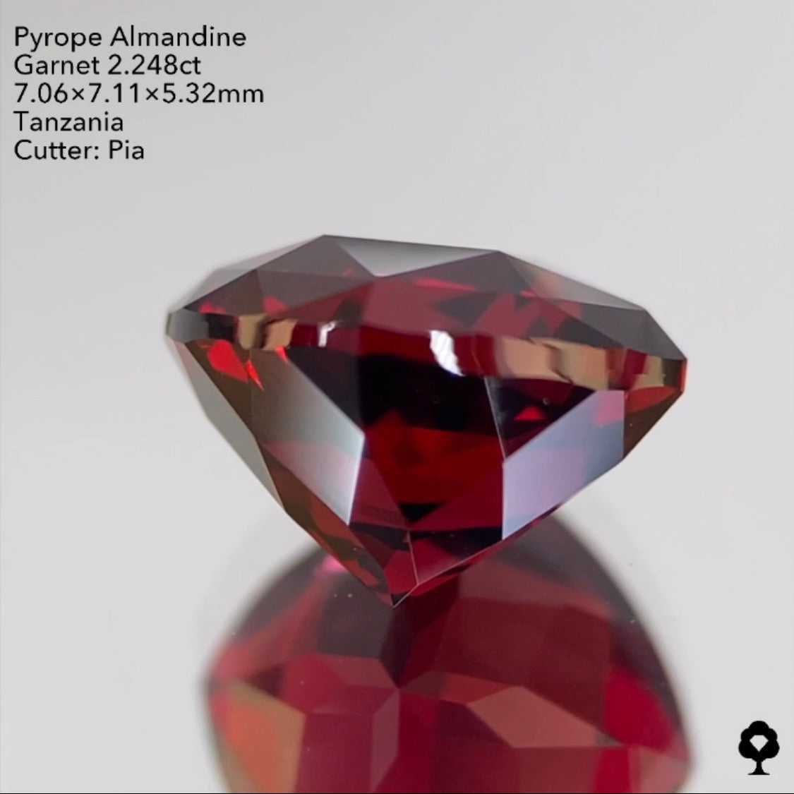 【個展特別オークション】パイロープアルマンディンガーネット2.248ct