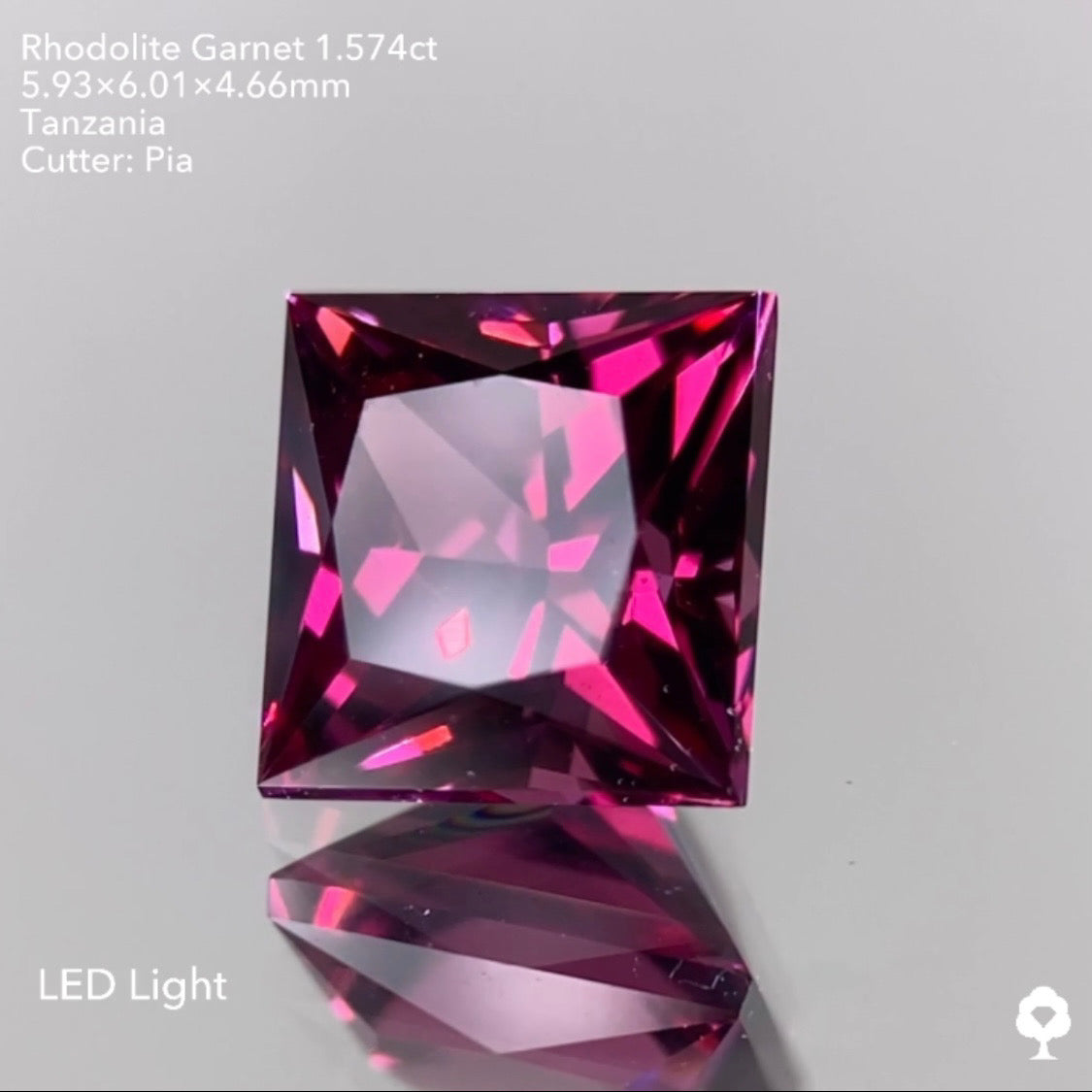 【交渉成立・専用ページ】【GTJウェブサイト個展プライス】ローズピンクの輝きが止まらないプリンセス★ロードライトガーネット1.574ct ピアッちゃん作品