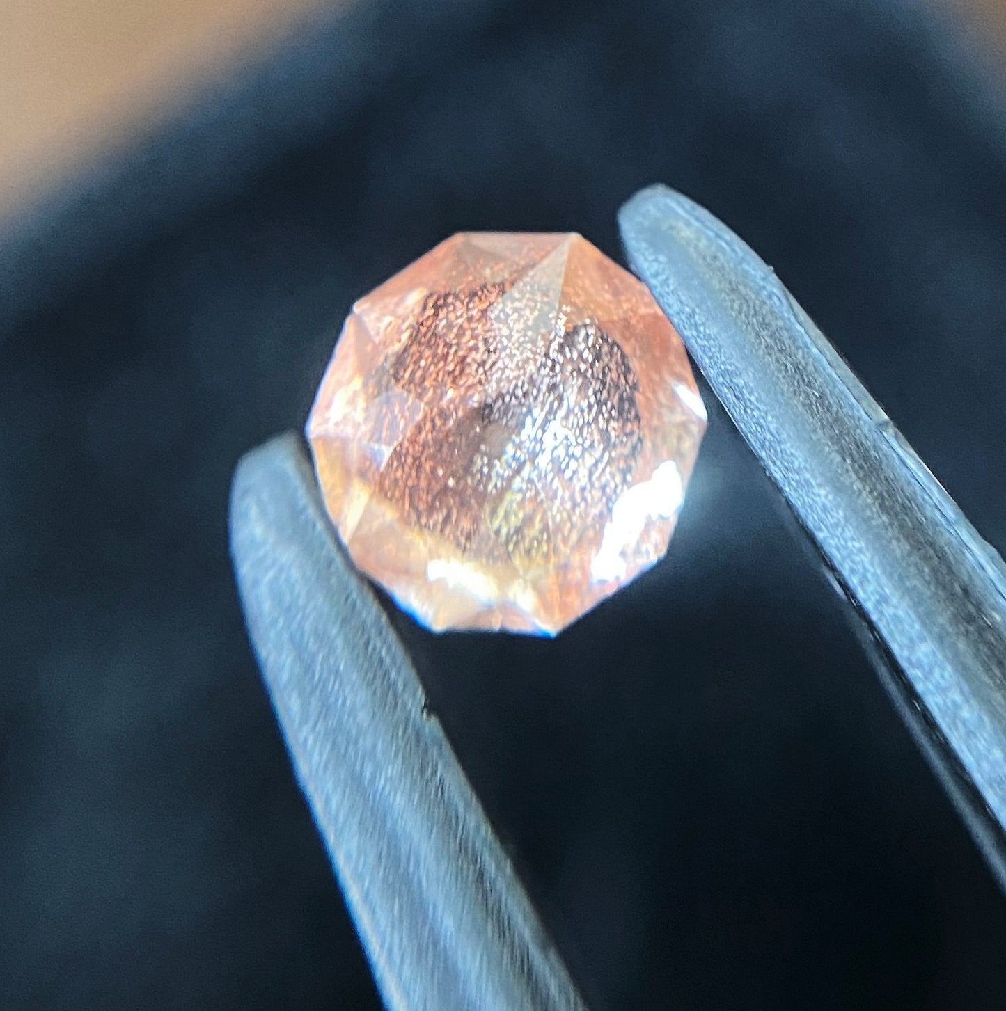 💖お待たせしました❣️ファンシーラウンドのオレゴンサンストーン0.36ct☀️💎ピアッちゃん作品【4/30チハルーム】GW特別価格❣️