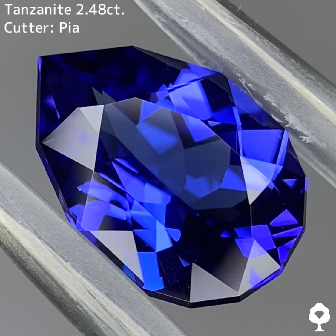 【お客さま専用】色の濃厚さ鮮やかさがたまらないぷっくりファンシーペアシェイプ★タンザナイト 2.478ct ピアッちゃん作品★インスタゲリラLive1400記念価格★