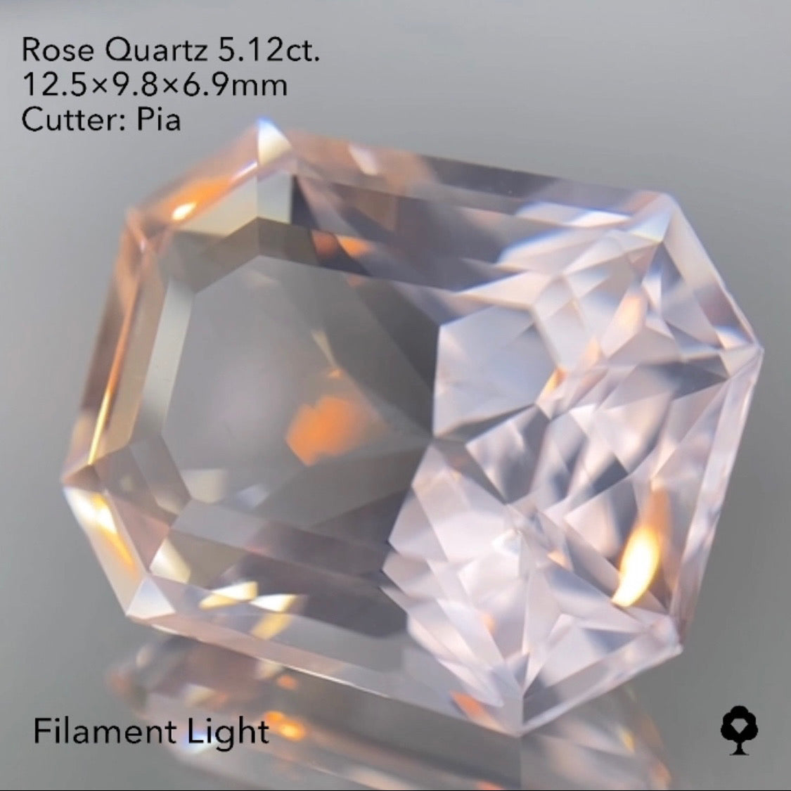 【SOLDOUT】ローズクォーツ5.12ct ピアッちゃん作品 2/22チャットオークション