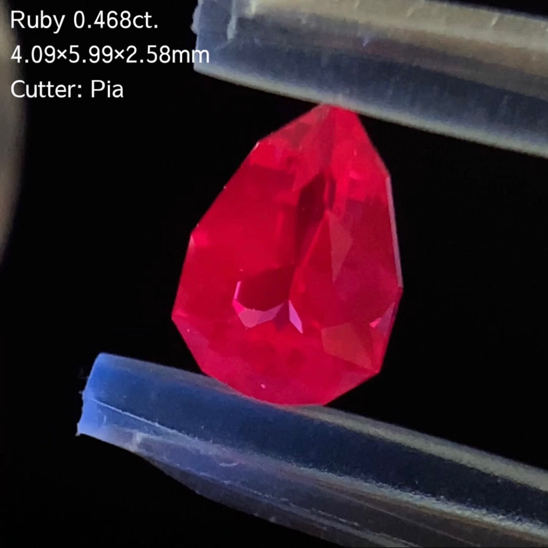 【お客さま専用】タイ産ルビー0.468ct★ピアッちゃん作品