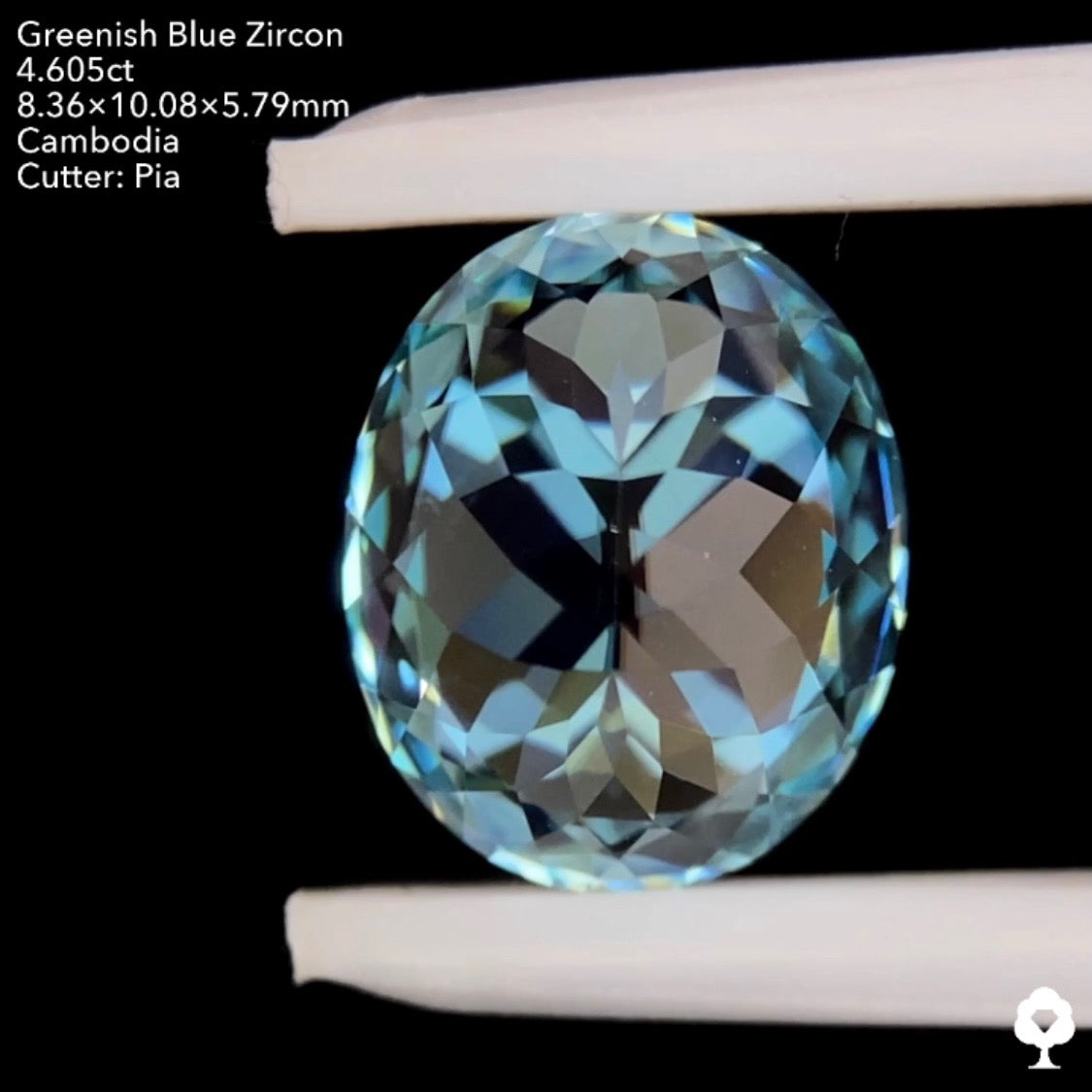 【7/1終了‼️1ヶ月オークション‼️】グリニッシュブルージルコン 4.605ct ピアッちゃん作品