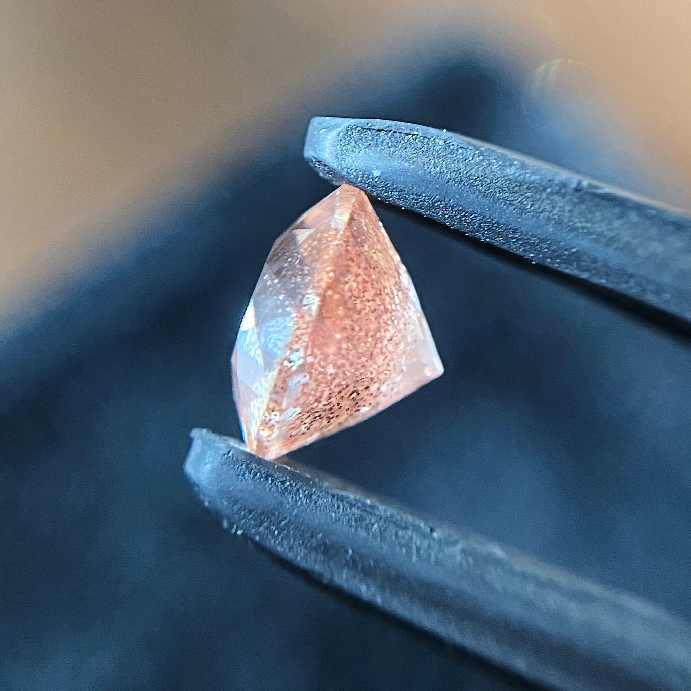 💖お待たせしました❣️ファンシーラウンドのオレゴンサンストーン0.36ct☀️💎ピアッちゃん作品【4/30チハルーム】GW特別価格❣️