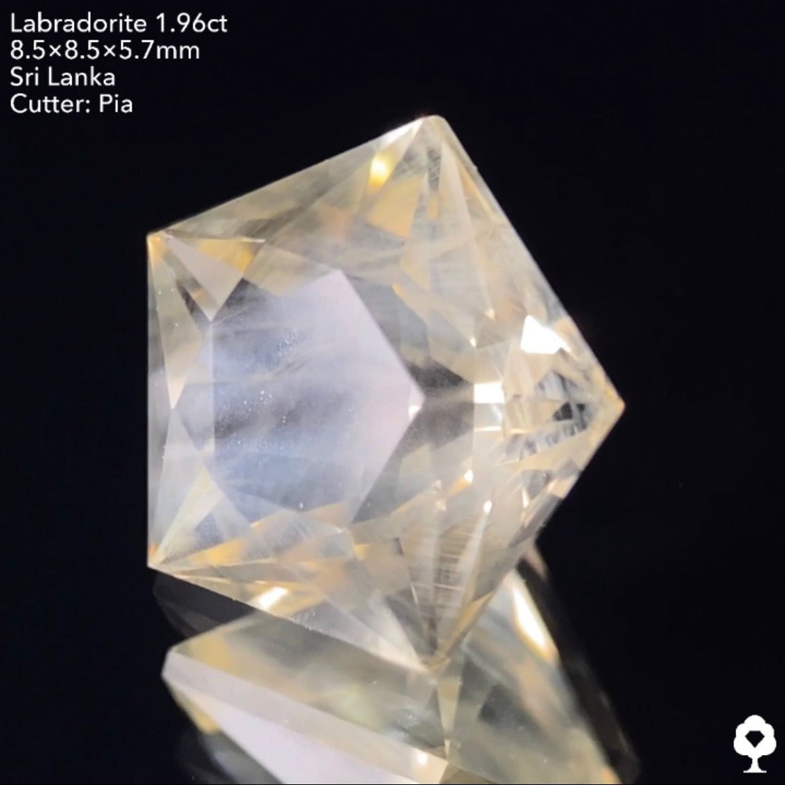 シラー渦巻くお星さまペンタゴン★ラブラドライト1.96ct ピアッちゃん作品